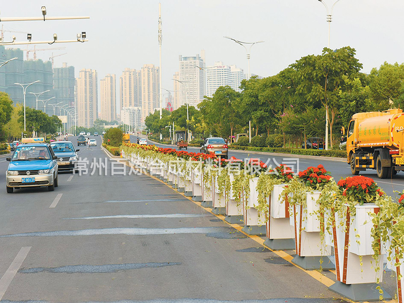 道路绿化玻璃钢花盆